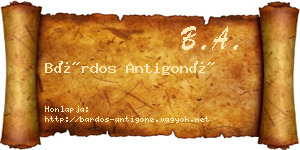 Bárdos Antigoné névjegykártya